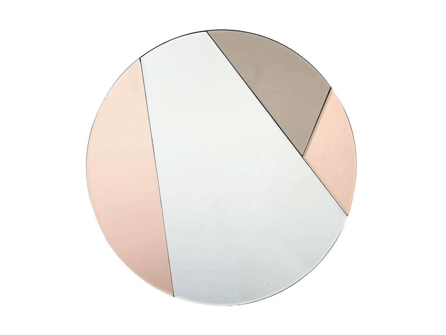 Miroir rond en verre fumé 50x50cm