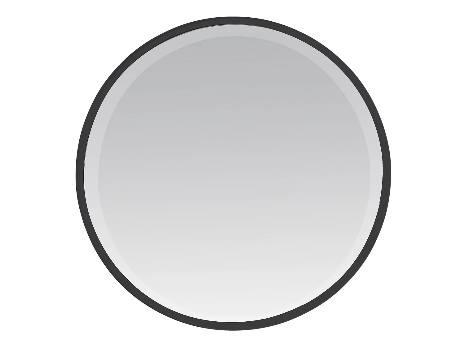 Miroir biseauté rond à bords larges 34x34x4cm