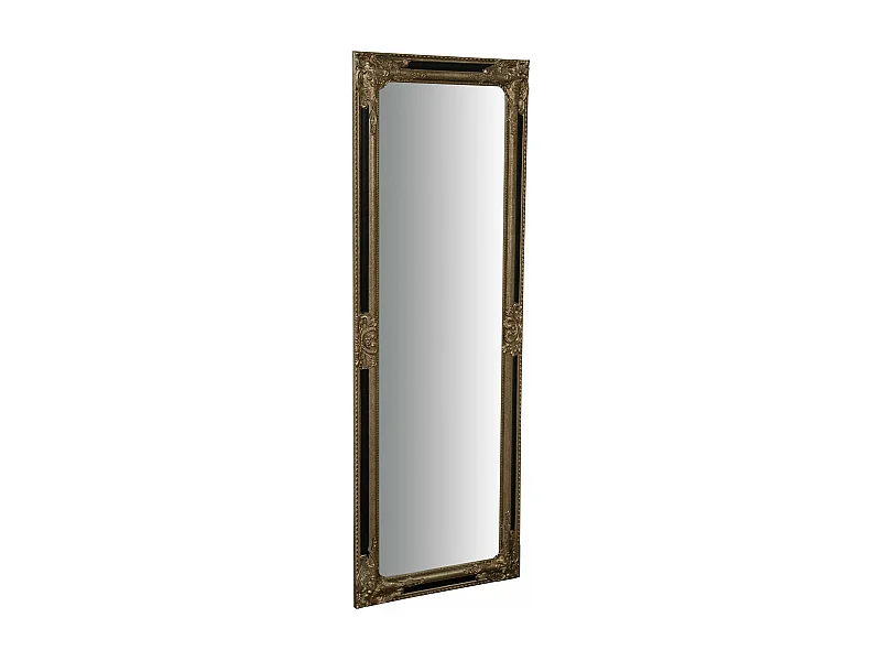 Miroir Empire finition argent et noir antique - Bois - 50x140 cm