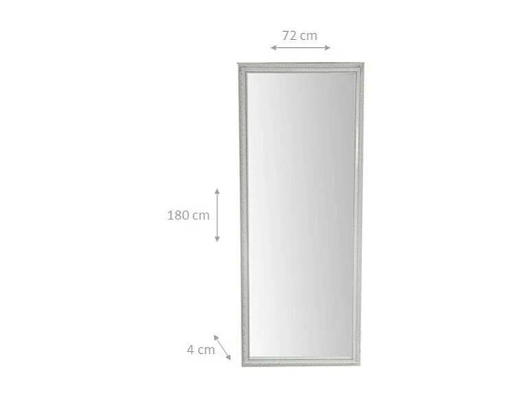 Miroir long mural et de sol - Bois - 72x180 cm