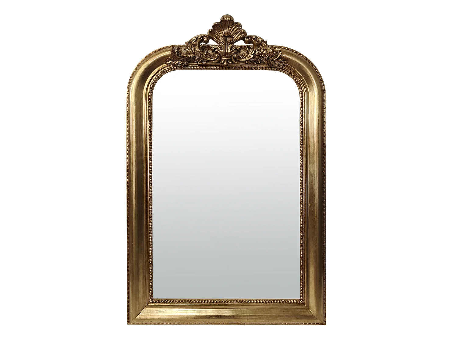 Miroir doré avec fronton 66x110cm