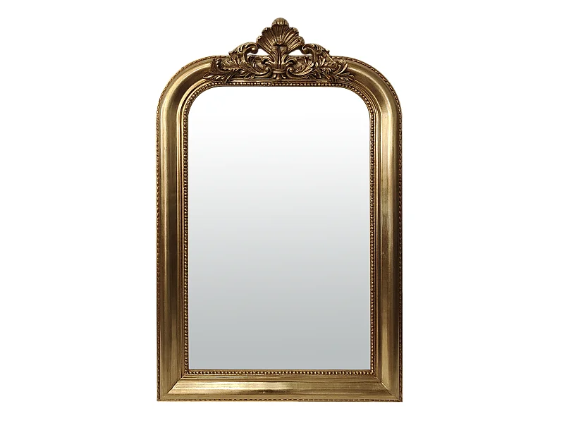 Miroir doré avec fronton 66x110cm