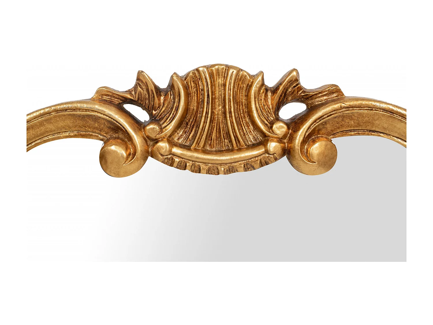 BISCOTTINI Miroir Mural en Bois - Miroir Décoratif Finition Or Antique - Miroir pour Salle de Bain et Salon - 62x5x82