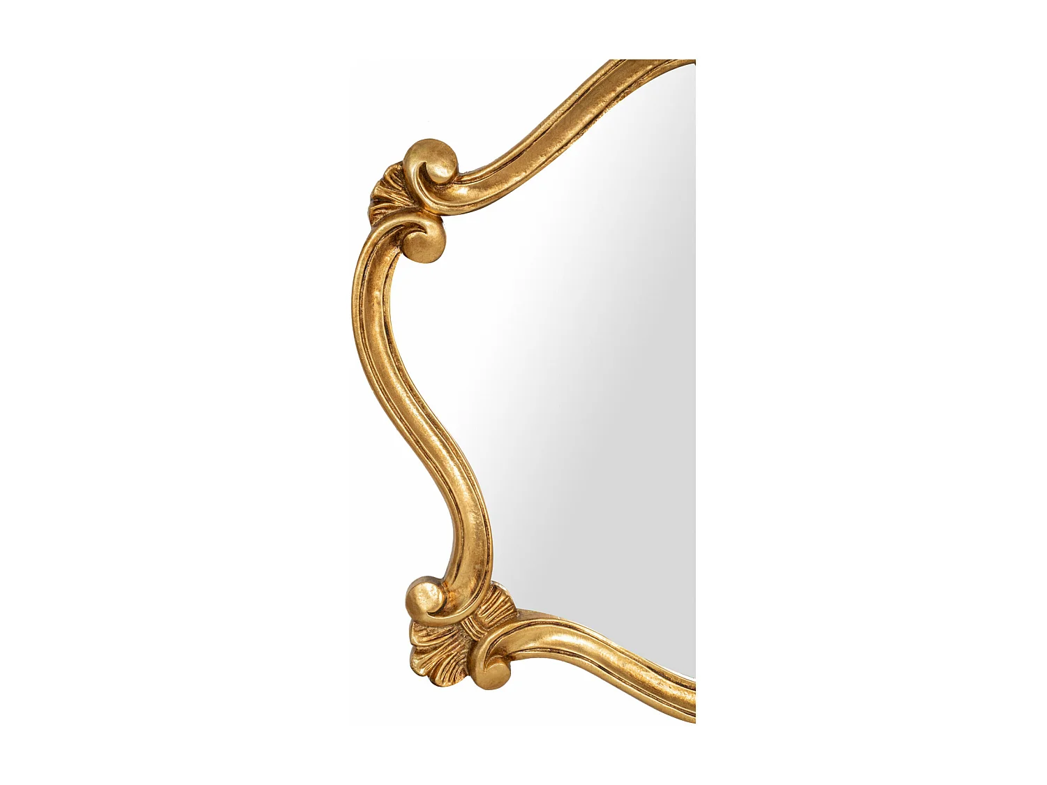 BISCOTTINI Miroir Mural en Bois - Miroir Décoratif Finition Or Antique - Miroir pour Salle de Bain et Salon - 62x5x82