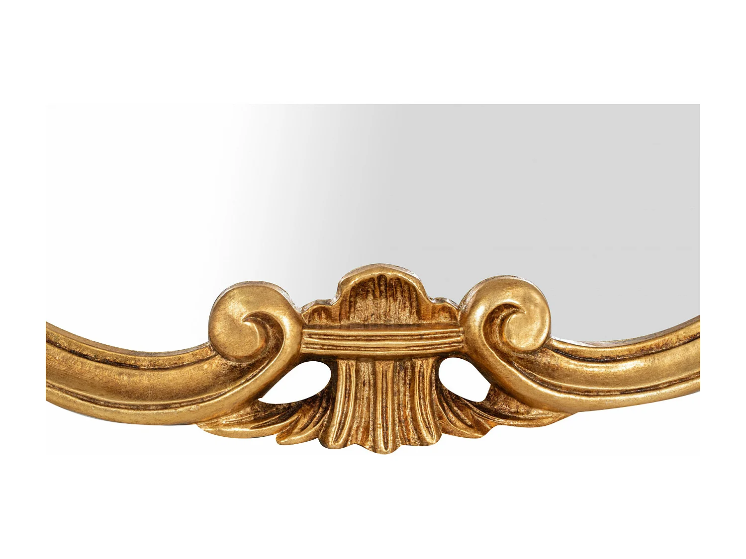 BISCOTTINI Miroir Mural en Bois - Miroir Décoratif Finition Or Antique - Miroir pour Salle de Bain et Salon - 62x5x82