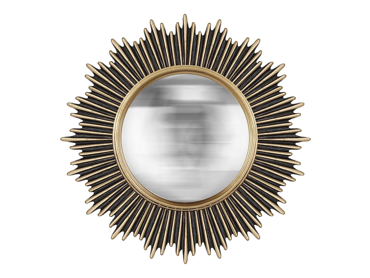 Miroir soleil convexe doré 24,5cm int et 45cm ext