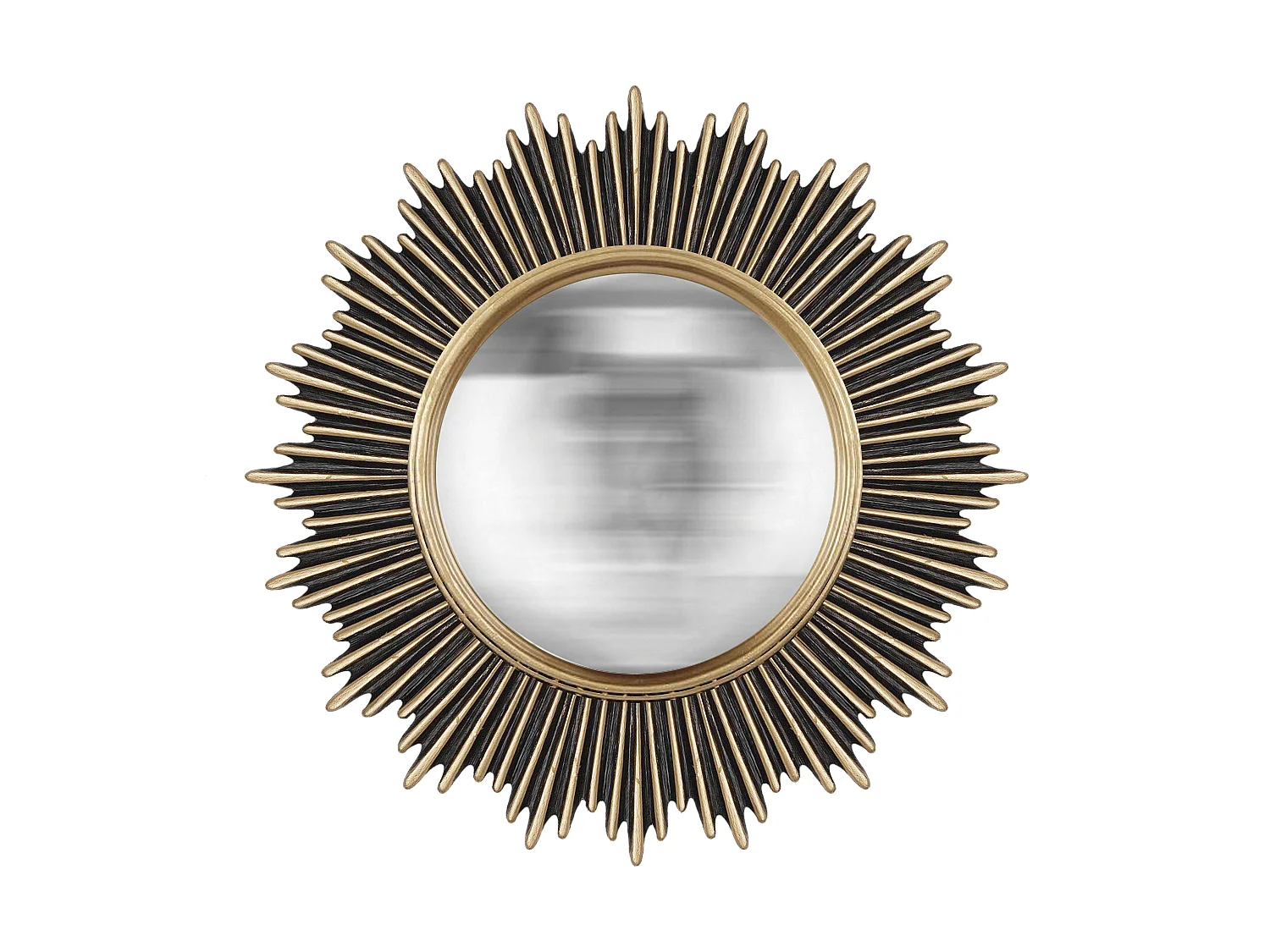Miroir soleil convexe doré 24,5cm int et 45cm ext