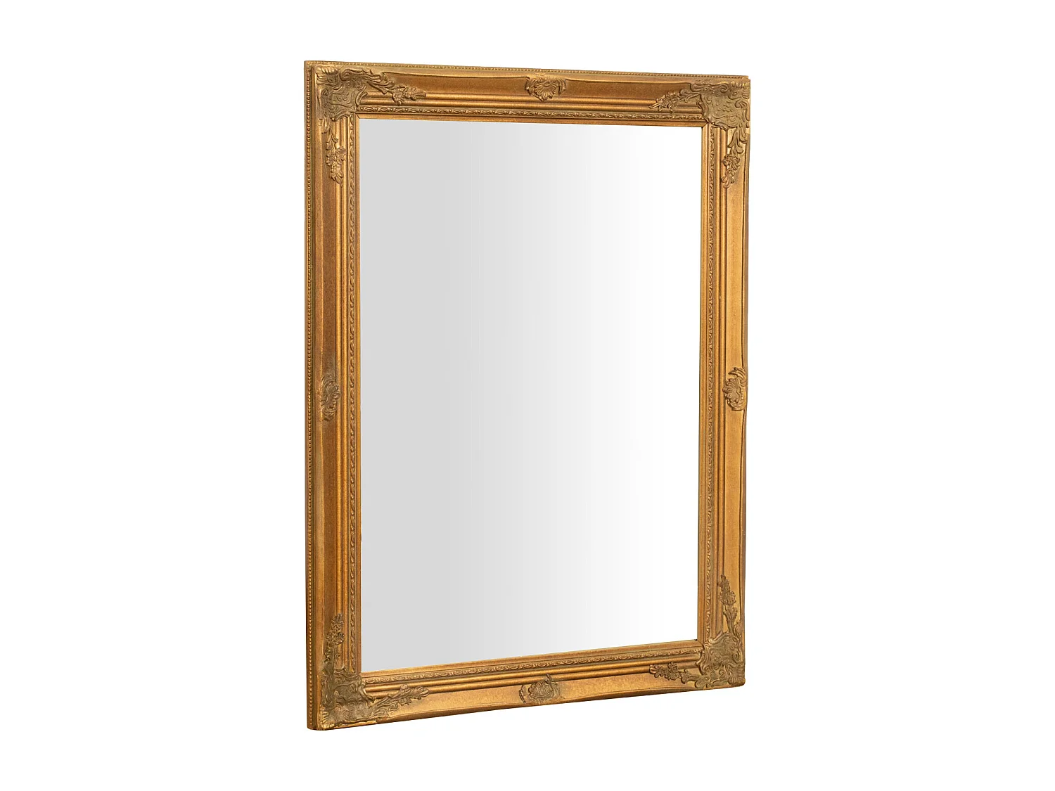 Miroir mural salle de bain, chambre, entrée avec crochets - Bois - 62x82x5 cm