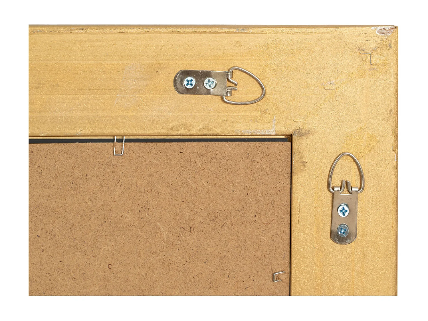 Miroir mural salle de bain, chambre, entrée avec crochets - Bois - 62x82x5 cm