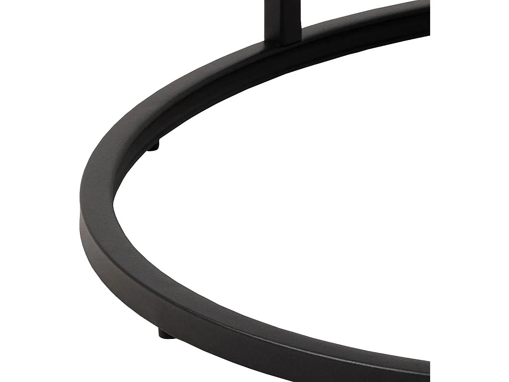 Tavolino Spiro Ø70cm, set da 2. decoro in marmo bianco.