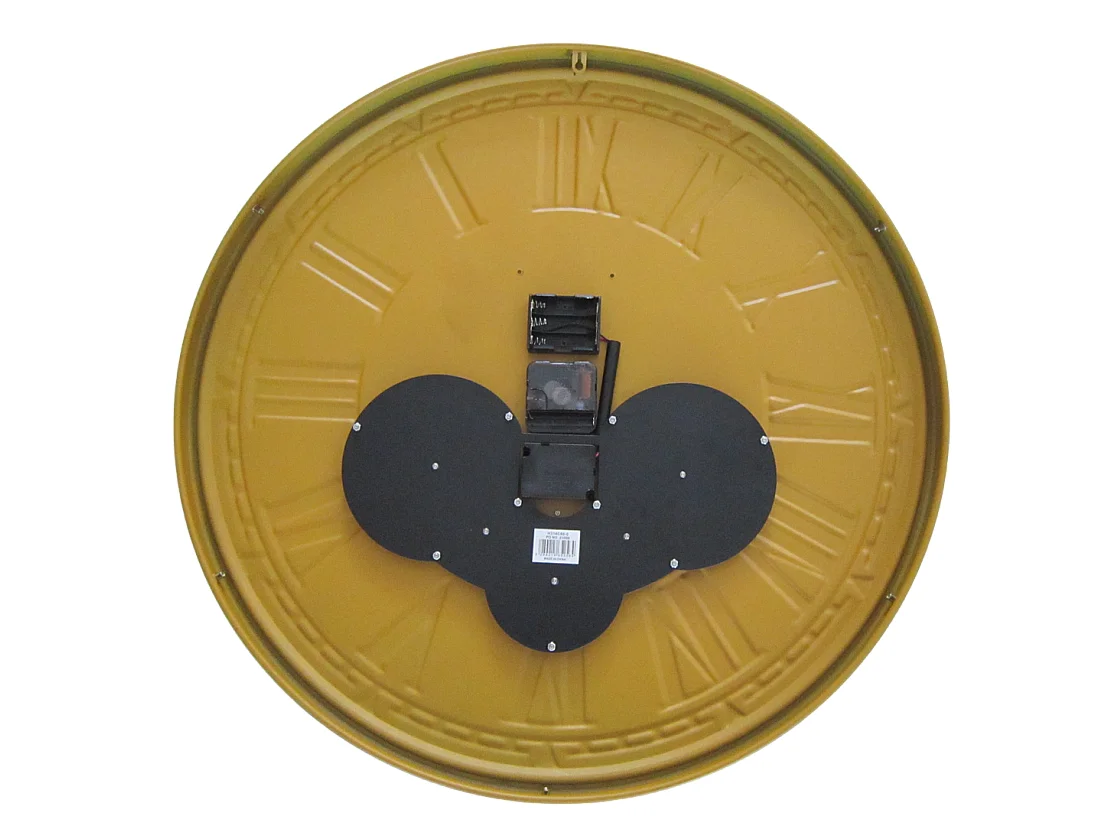 Horloge mécanisme convexe verre doré 60cm