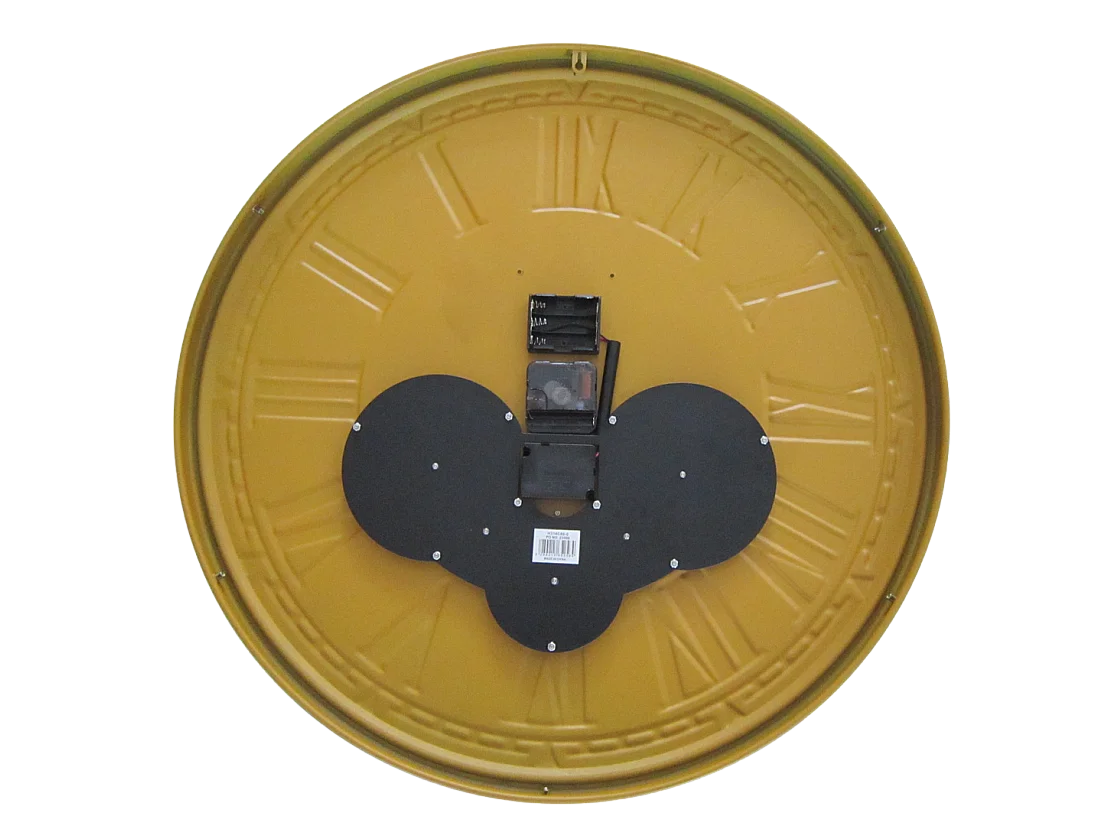 Horloge mécanisme convexe verre doré 60cm