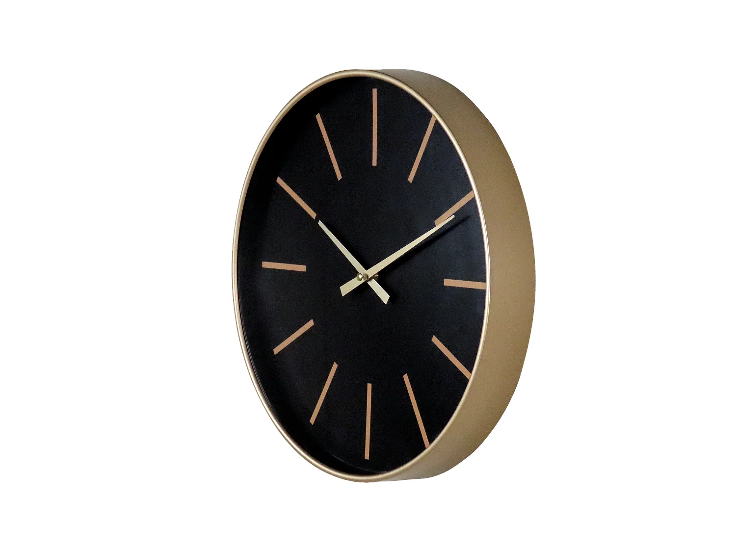 Horloge noire et dorée 30,5x30,5x4cm