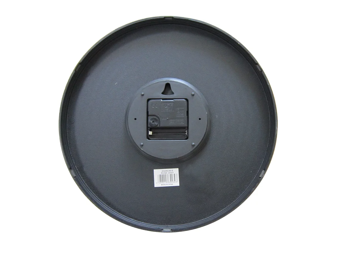 Horloge noire et dorée 30,5x30,5x4cm