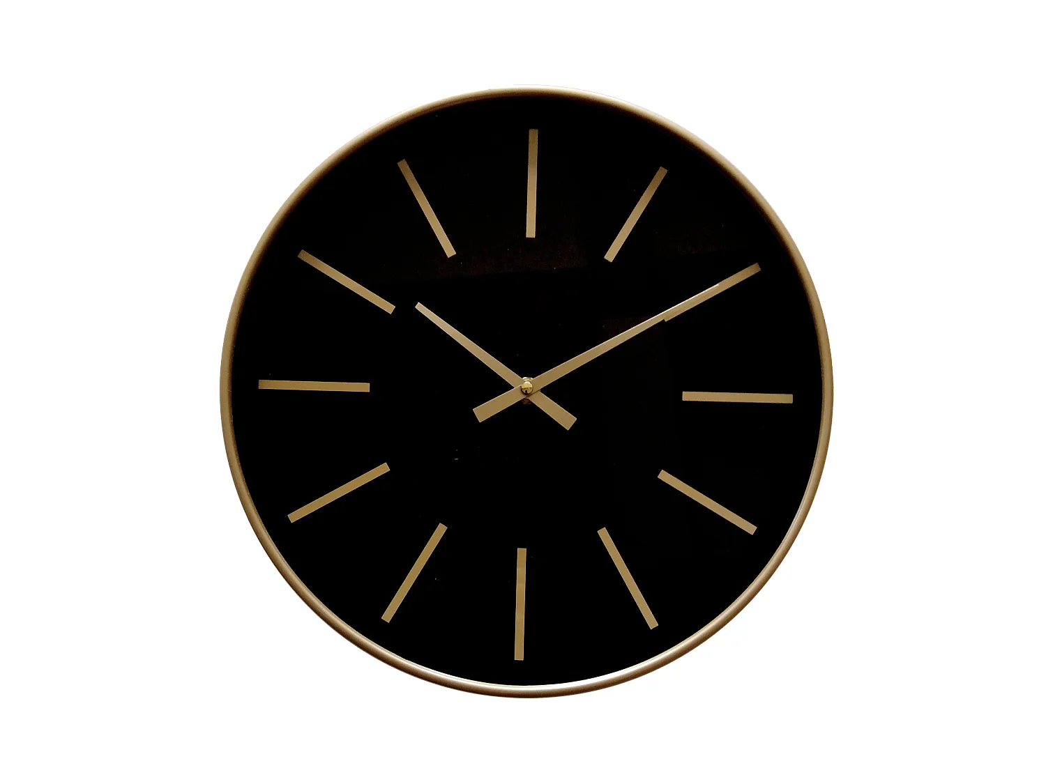 Horloge noire et dorée 30,5x30,5x4cm