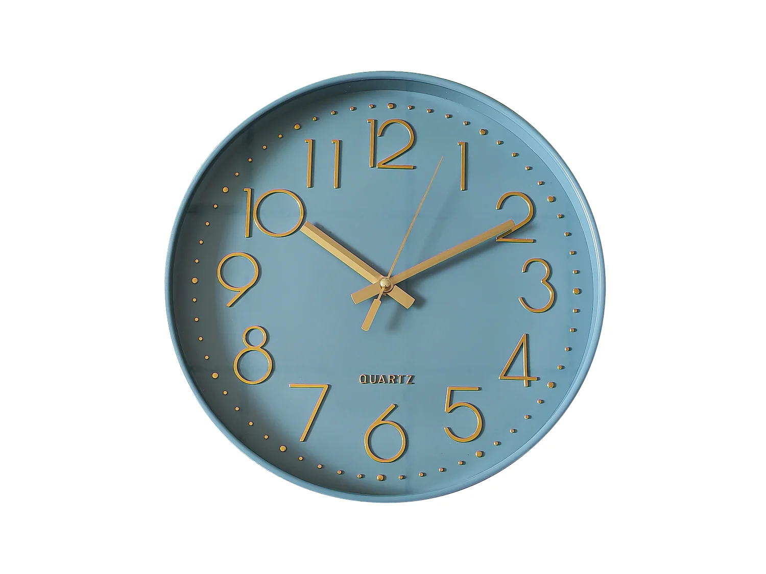 Horloge color block bleu 30,5cm