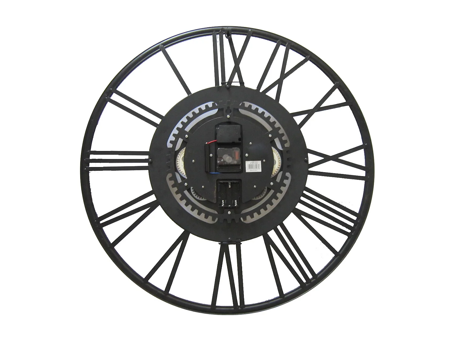 Horloge à mécanismes ajourée métal cuivre 70cm