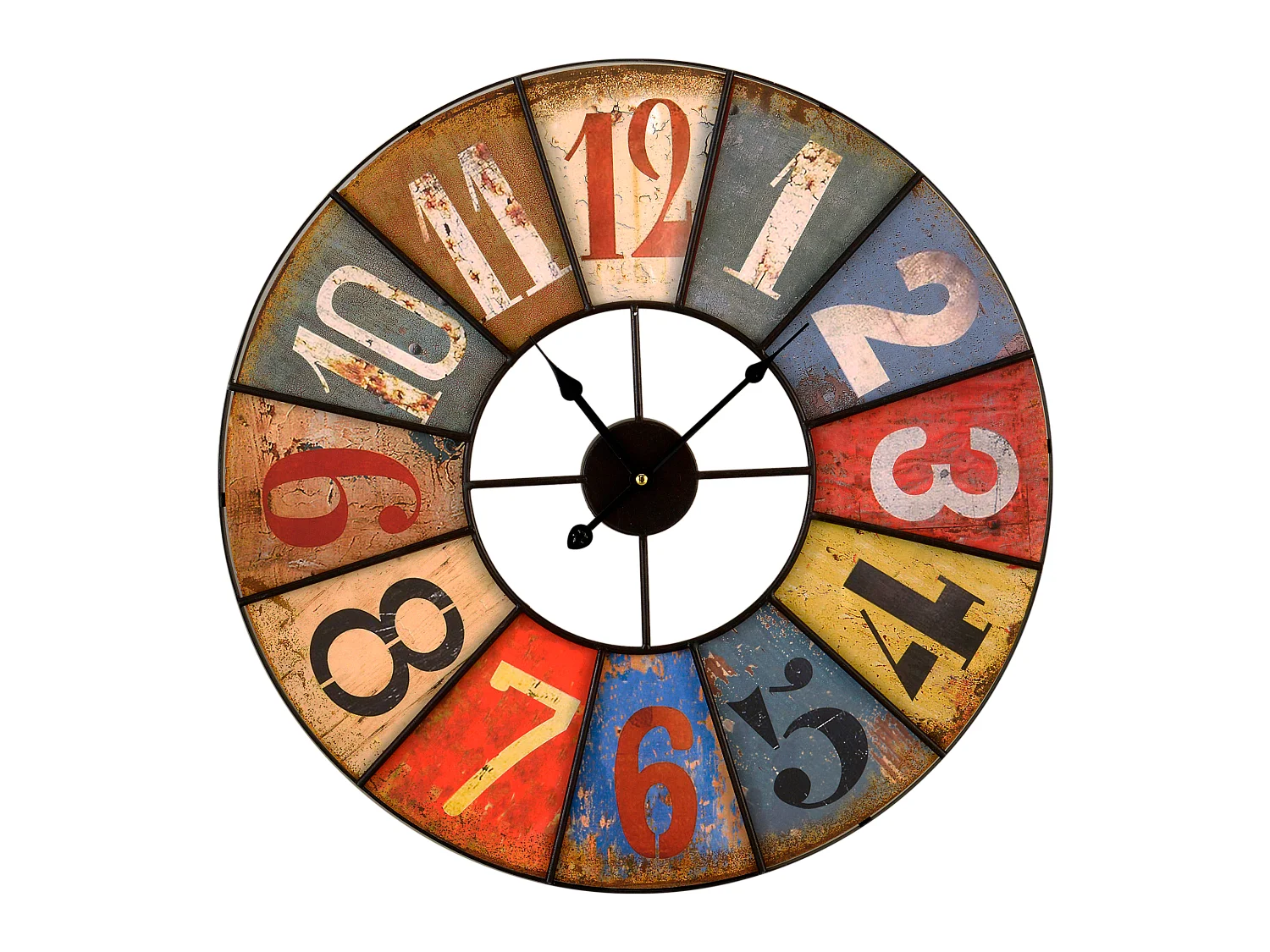 Horloge ronde ajourée en métal 58cm