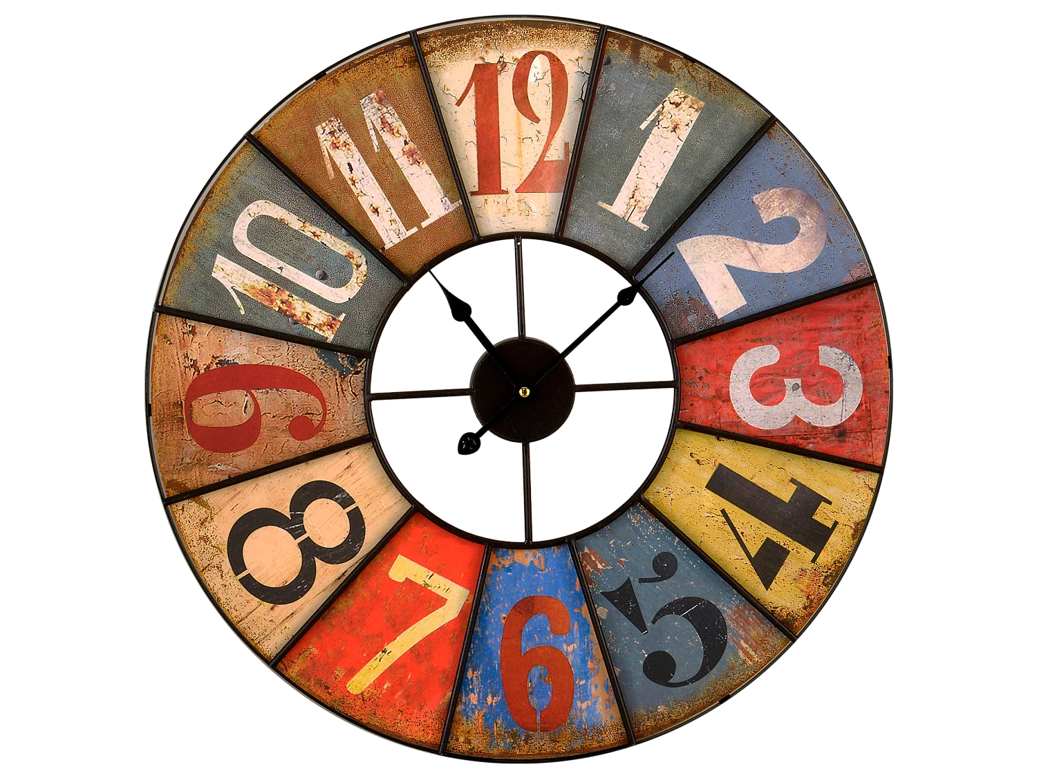 Horloge ronde ajourée en métal 58cm