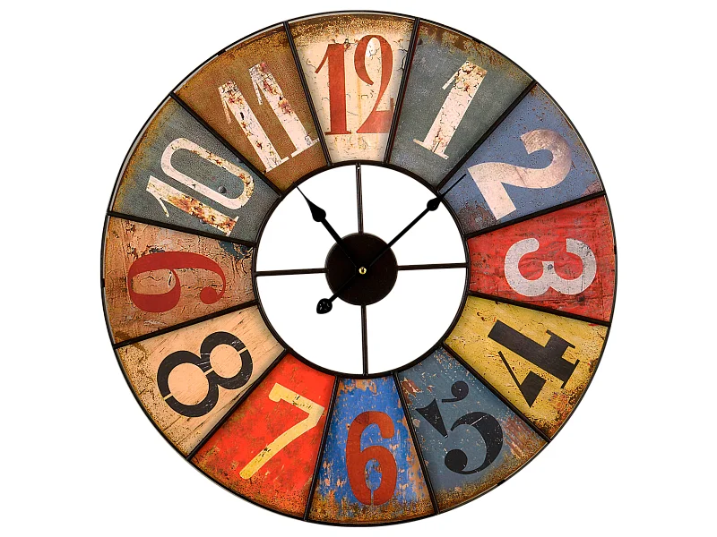 Horloge ronde ajourée en métal 58cm