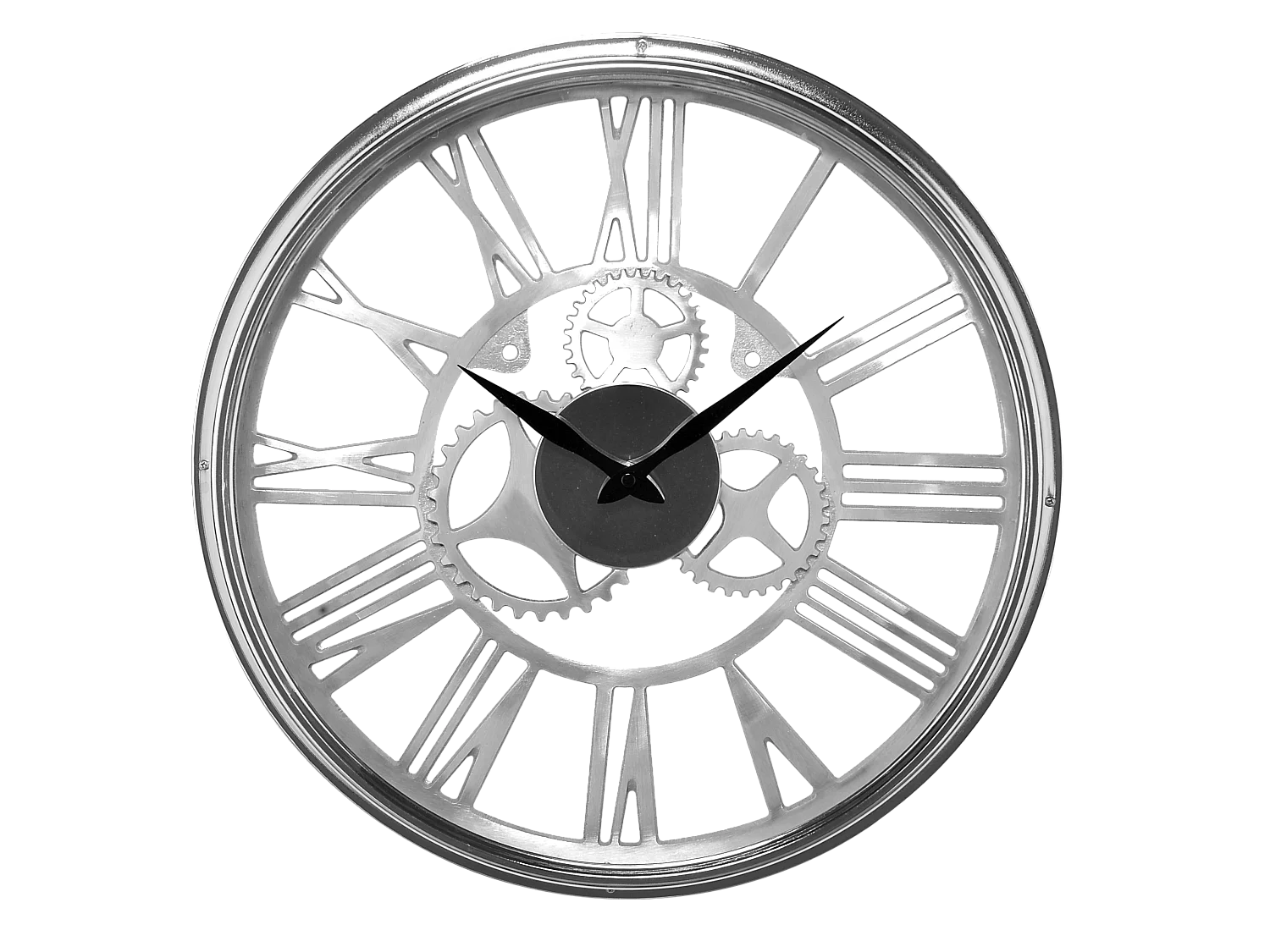 Horloge ronde sans fond mécanisme apparent 45cm
