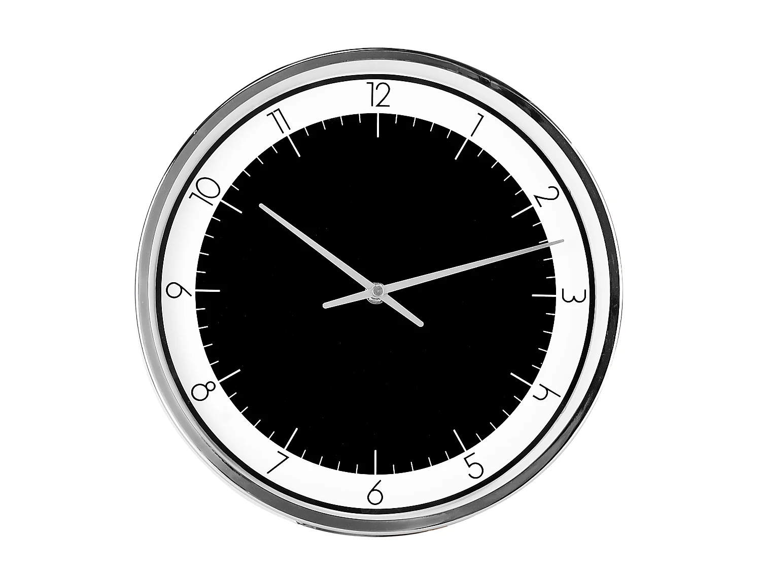 Horloge ronde bicolore en métal chromé 30x30cm