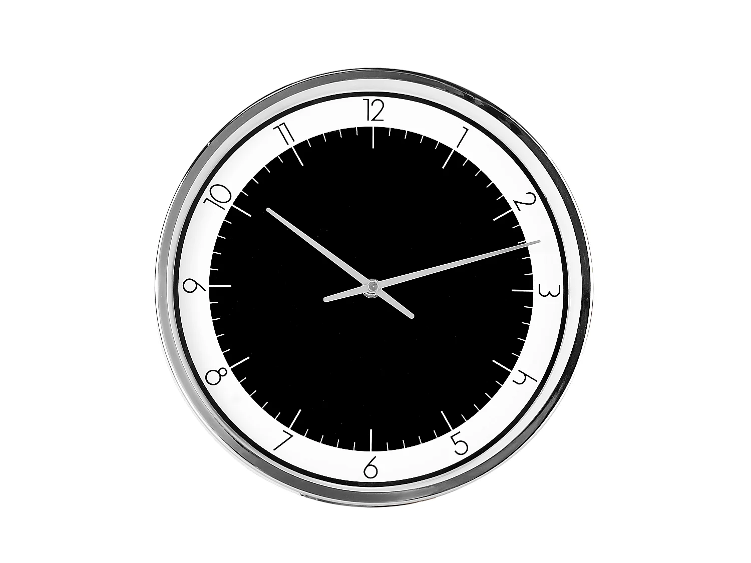 Horloge ronde bicolore en métal chromé 30x30cm