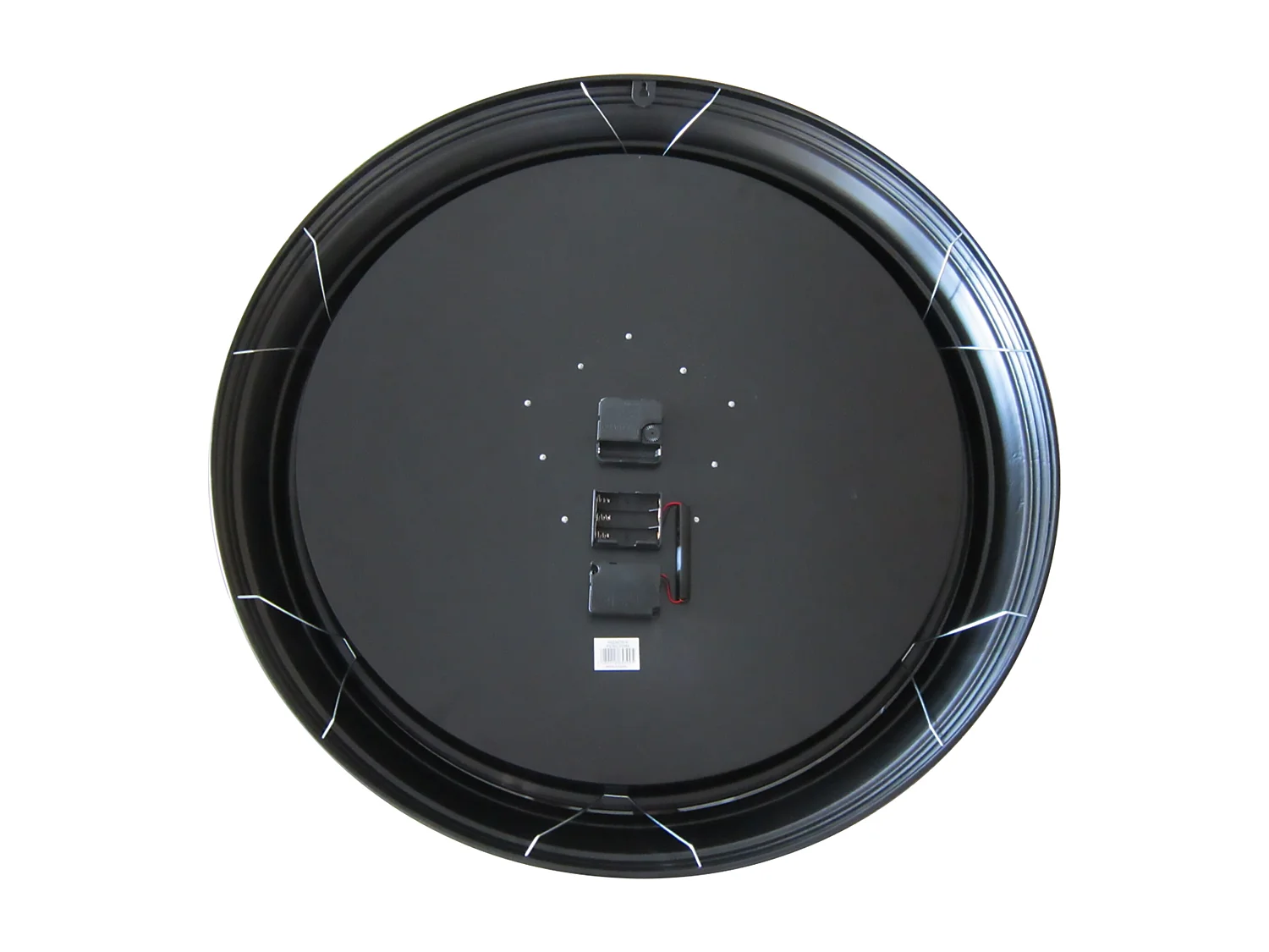 Horloge à mécanismes métal blanche et argent 70cm