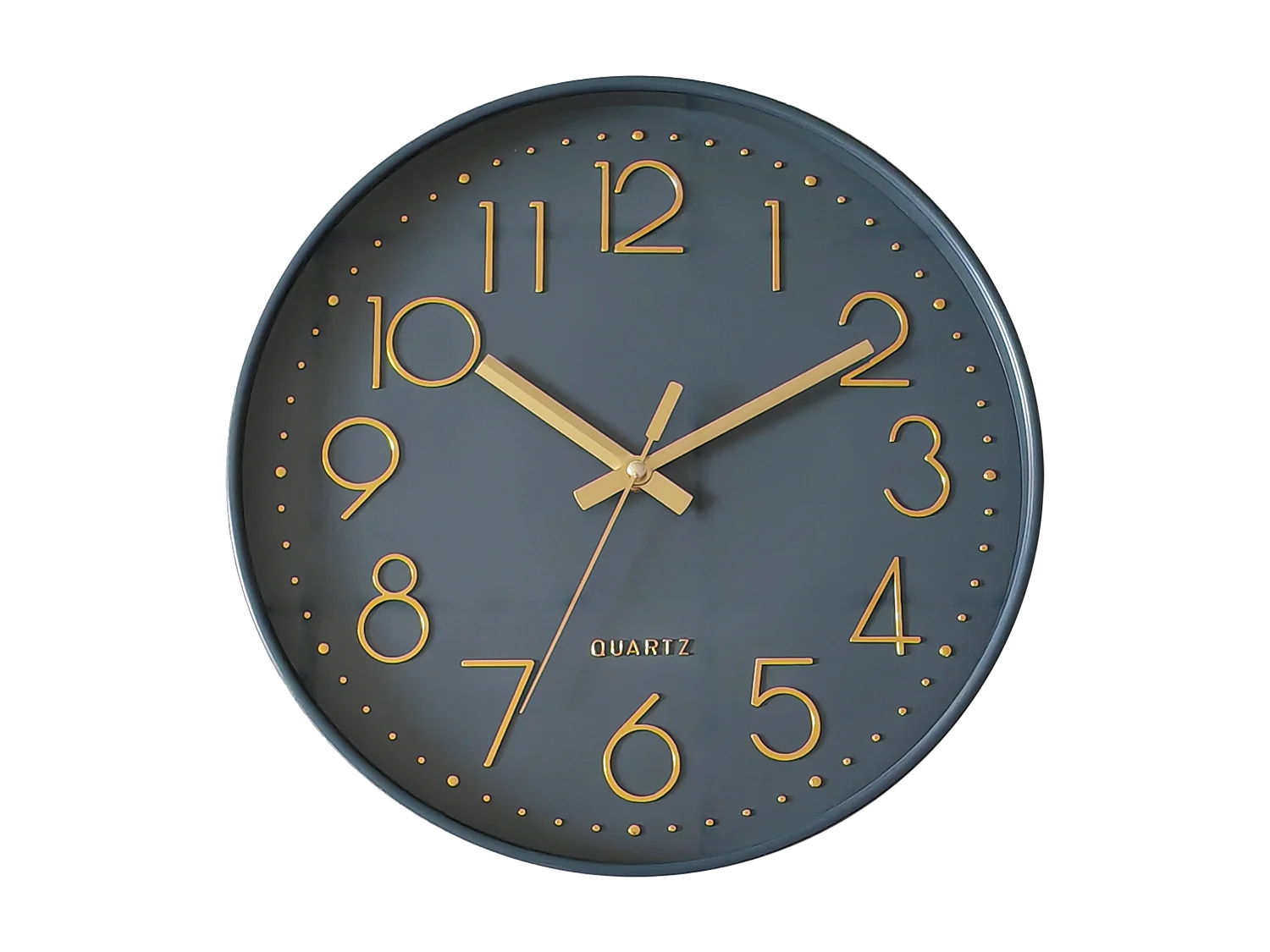 Horloge color block bleu nuit 30,5cm