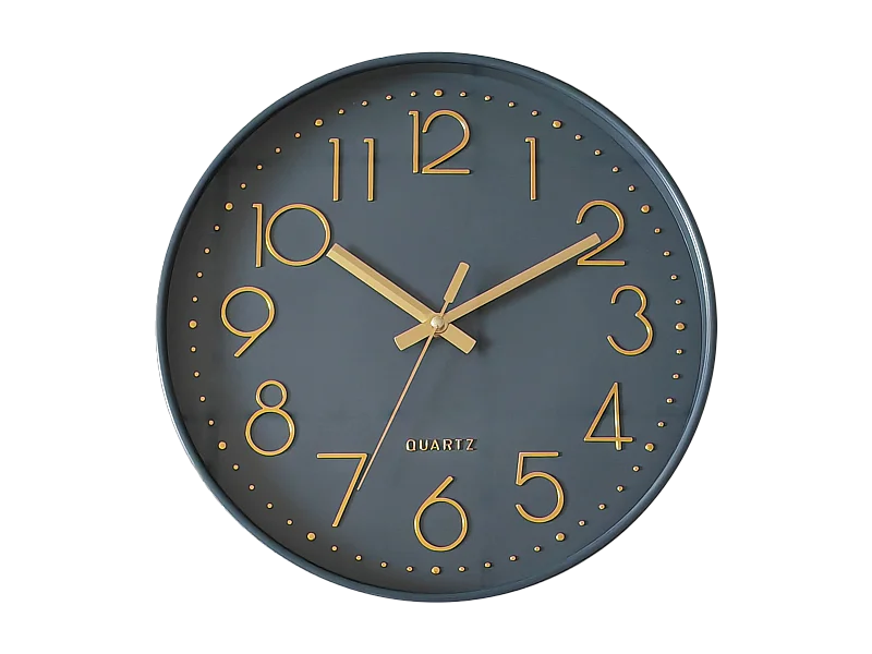 Horloge color block bleu nuit 30,5cm