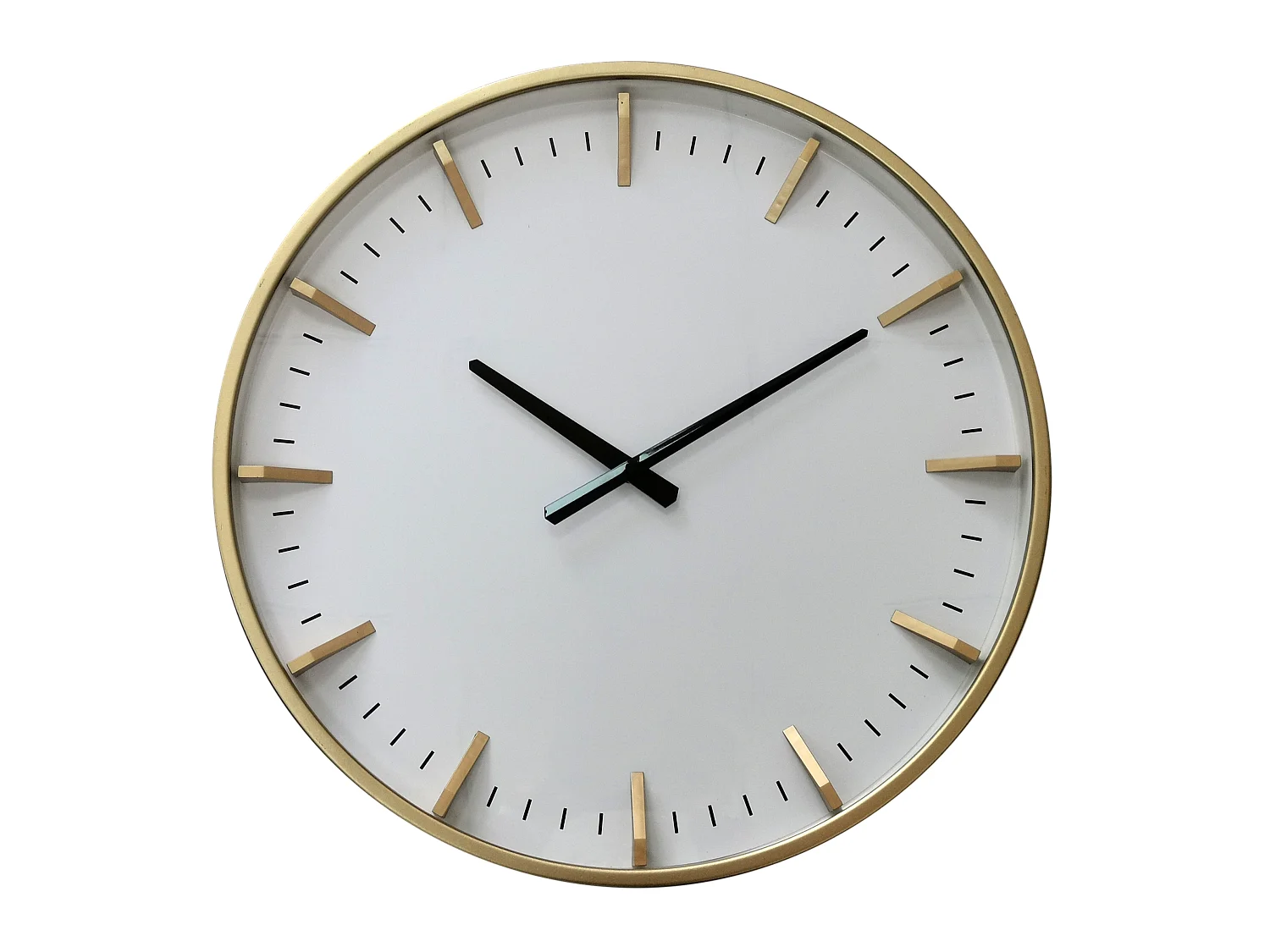 Horloge blanche et dorée 50cm