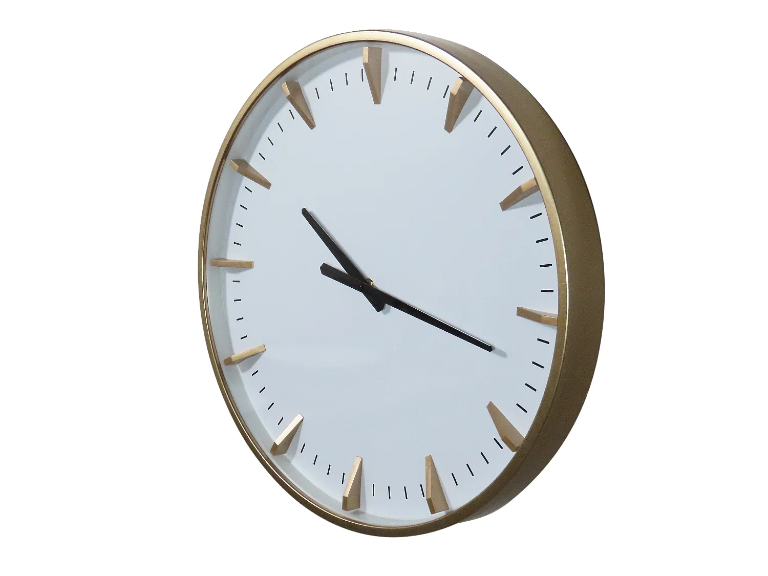 Horloge blanche et dorée 50cm