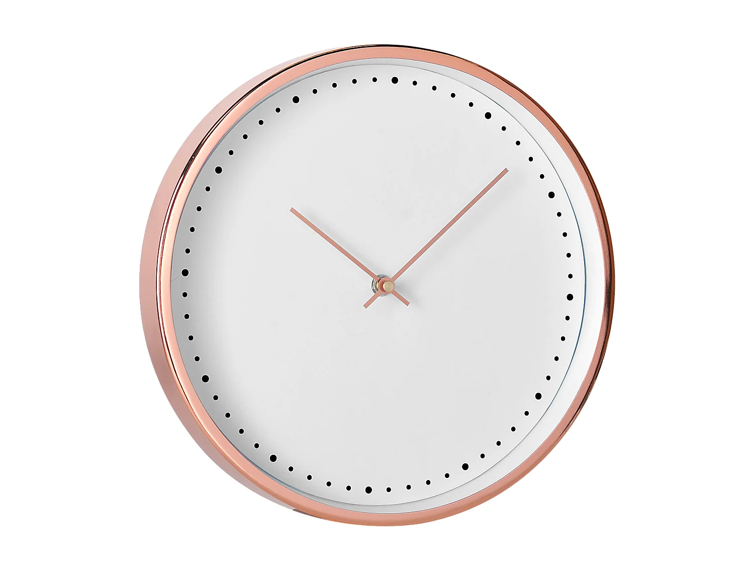 Horloge ronde or rose et blanche 30cm
