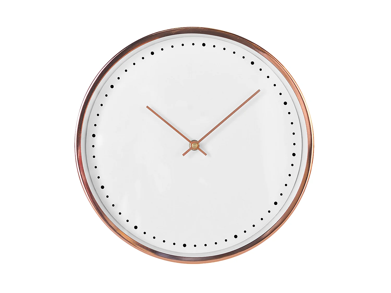 Horloge ronde or rose et blanche 30cm