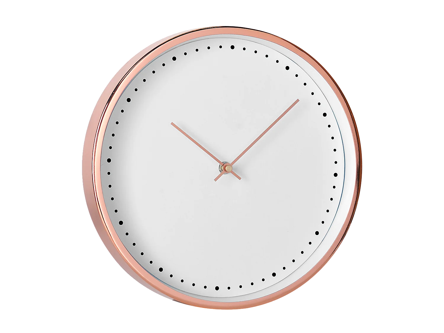 Horloge ronde or rose et blanche 30cm