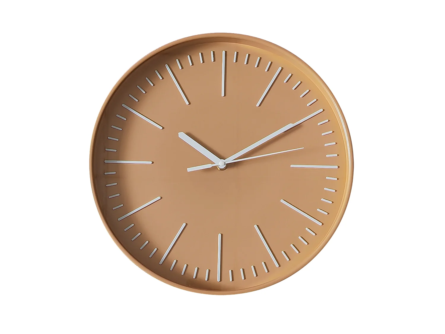 Horloge color block orange 30,5cm