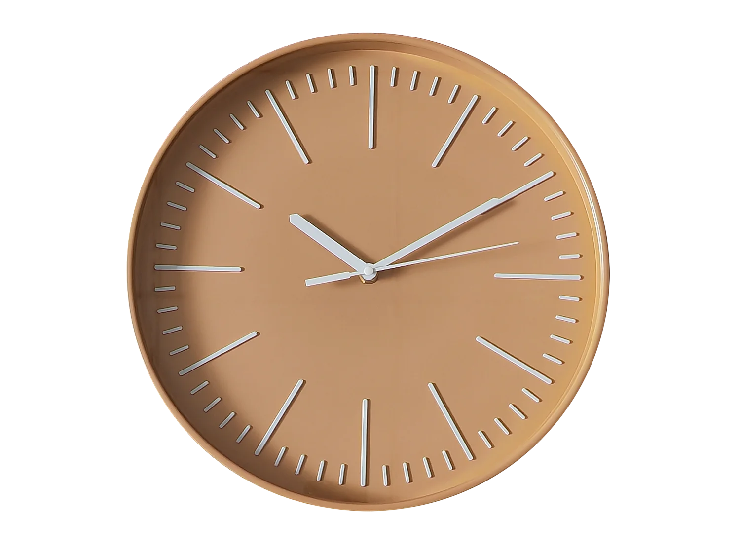 Horloge color block orange 30,5cm