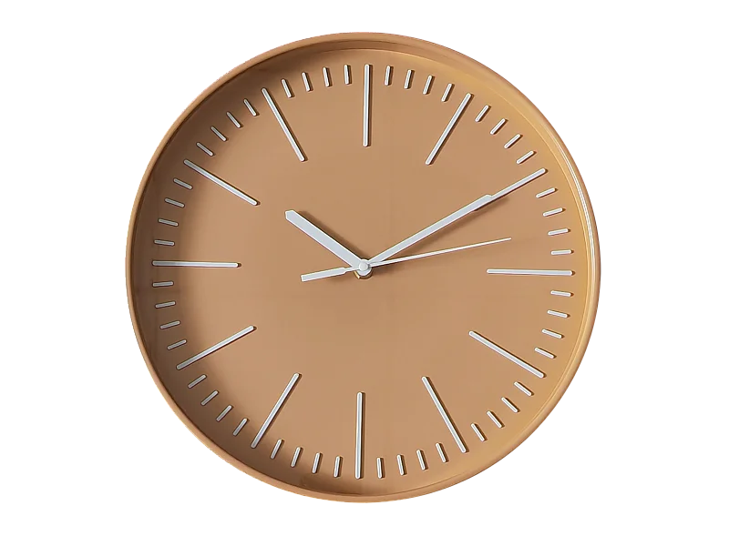 Horloge color block orange 30,5cm