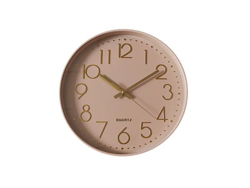 Horloge color block rose 30,5cm