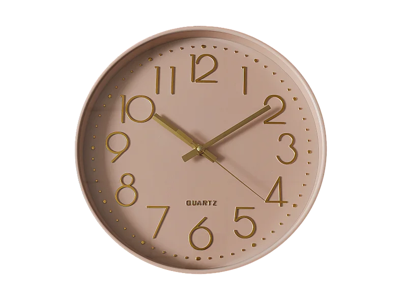 Horloge color block rose 30,5cm