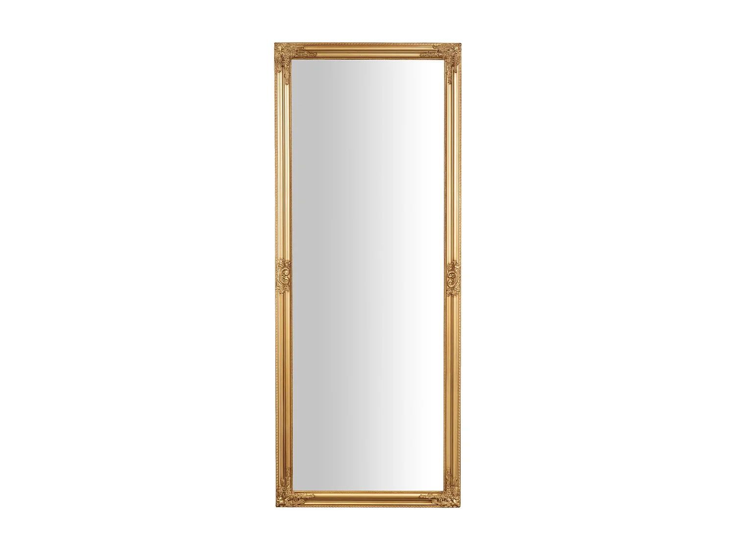 BISCOTTINI Miroir Mural en Bois - Miroir à Suspendre Finition Or Antique - Miroir pour Salon et Chambre - 72x4x180