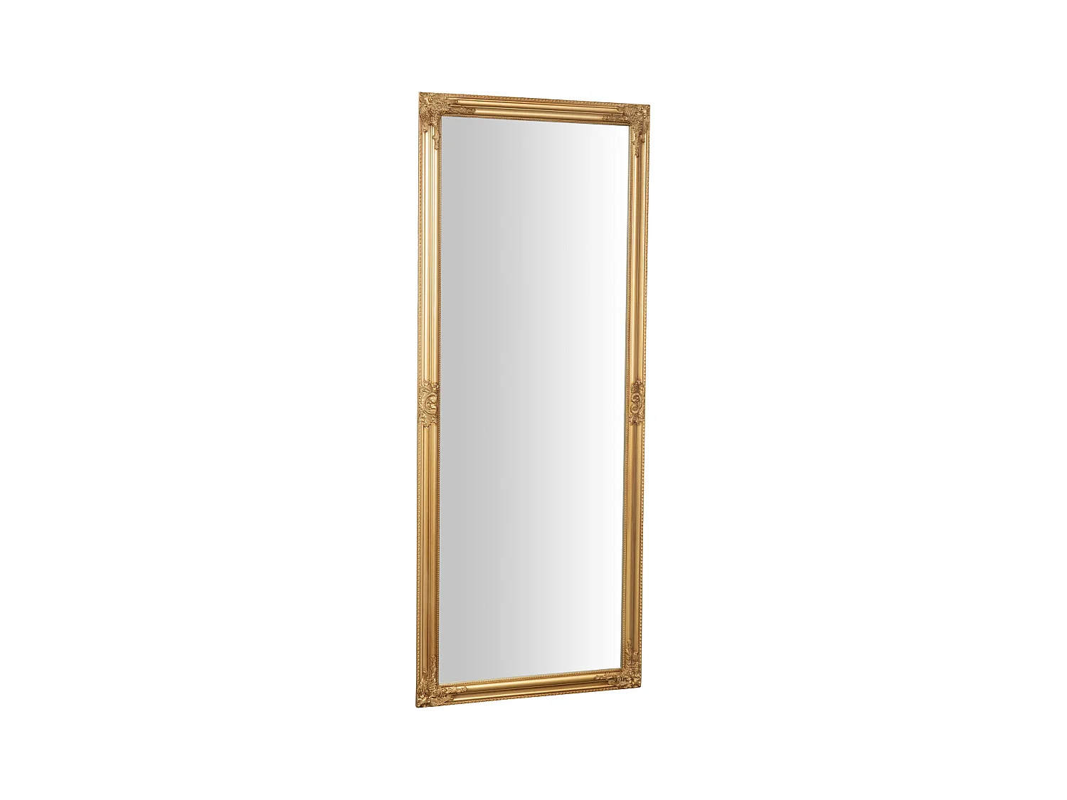 BISCOTTINI Specchio da Parete in Legno - Specchio da Appendere Finitura Oro Antico - Specchio per Soggiorno e Camera da Letto - 72x4x180