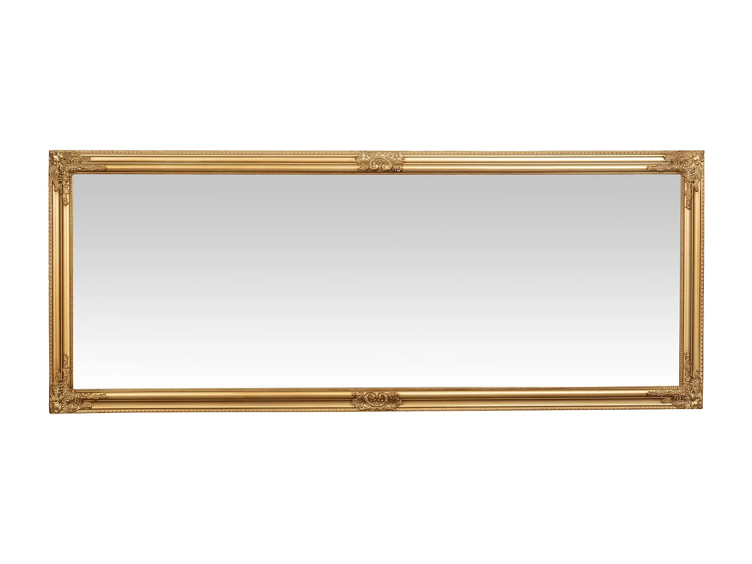 BISCOTTINI Miroir Mural en Bois - Miroir à Suspendre Finition Or Antique - Miroir pour Salon et Chambre - 72x4x180