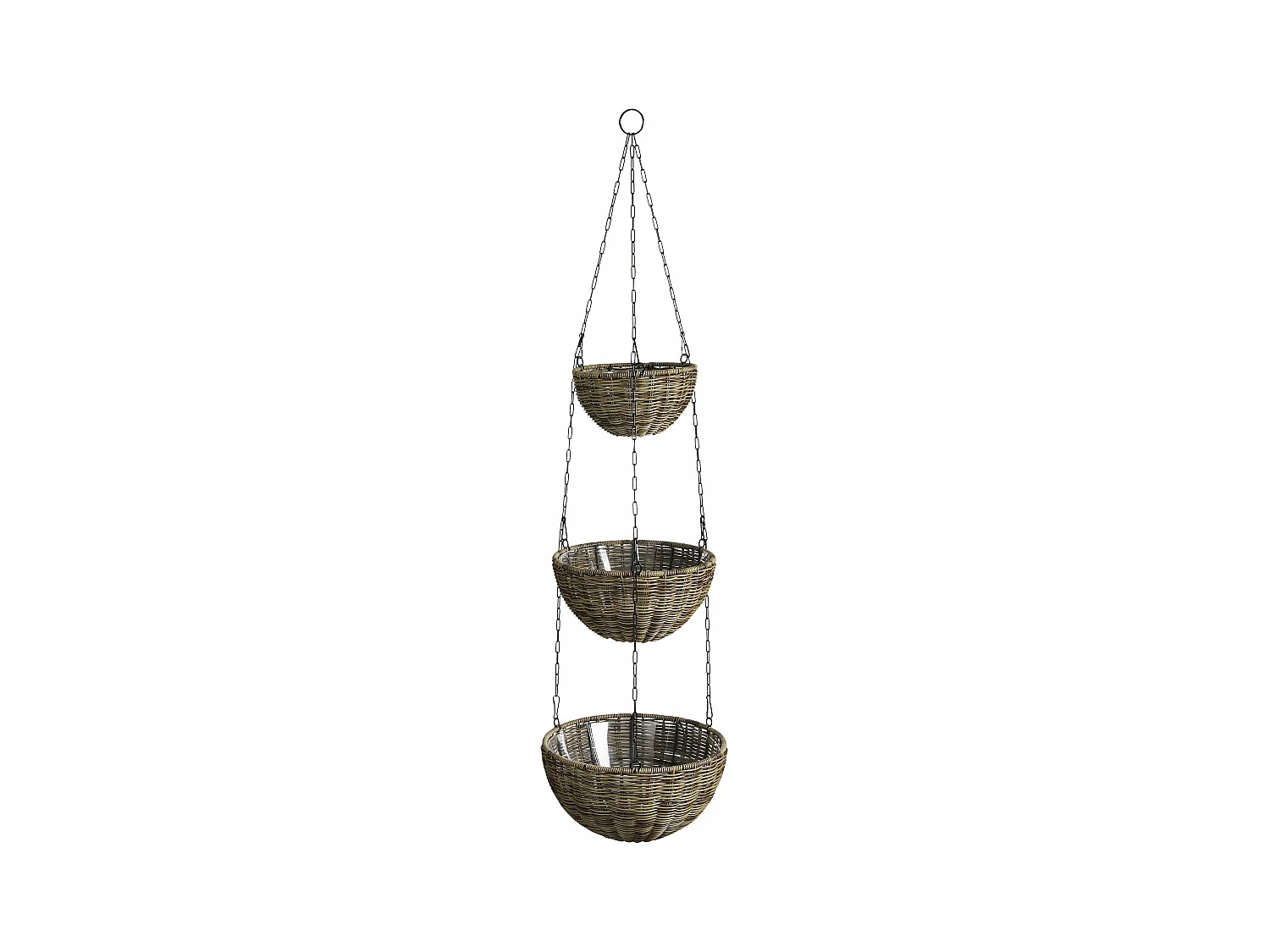 Panier a plantes d'exterieur en pe (polyéthylène) - 110 x Ø30 - Marron - LUSO