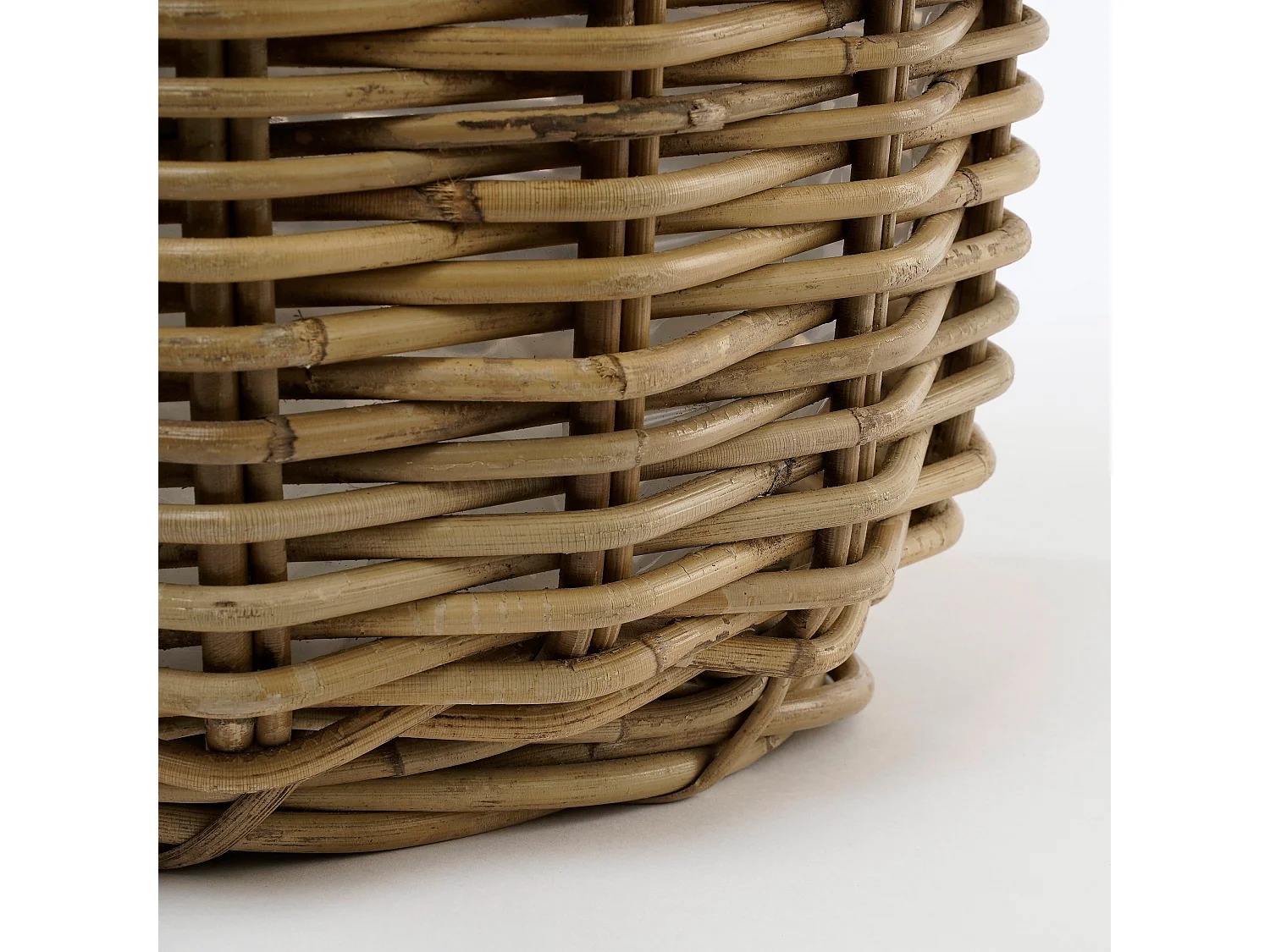 Pflanzenkorbe-Set Garten aus Rattan - 40 x Ø43 - Grau - MARCIA