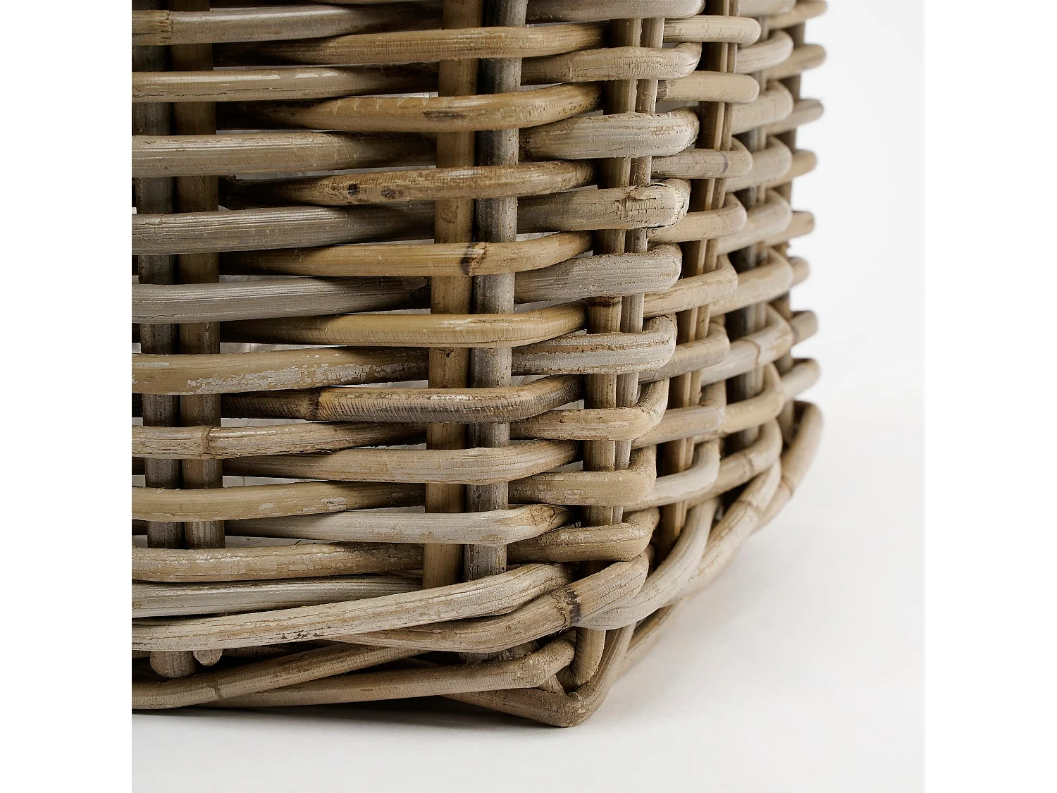 Pflanzenkorbe-Set Garten aus Rattan - 33 x 33 x 30 - Grau - MARCIA