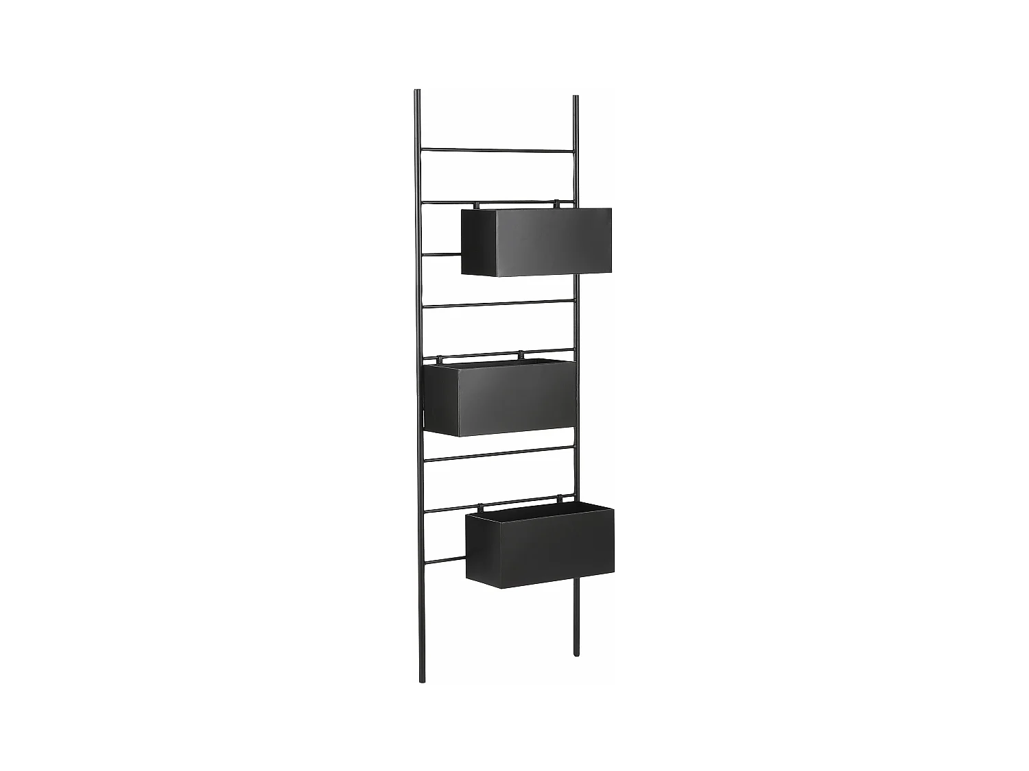 Plantenrek van ijzer - 54 x 20 x 160 - Zwart - DANI