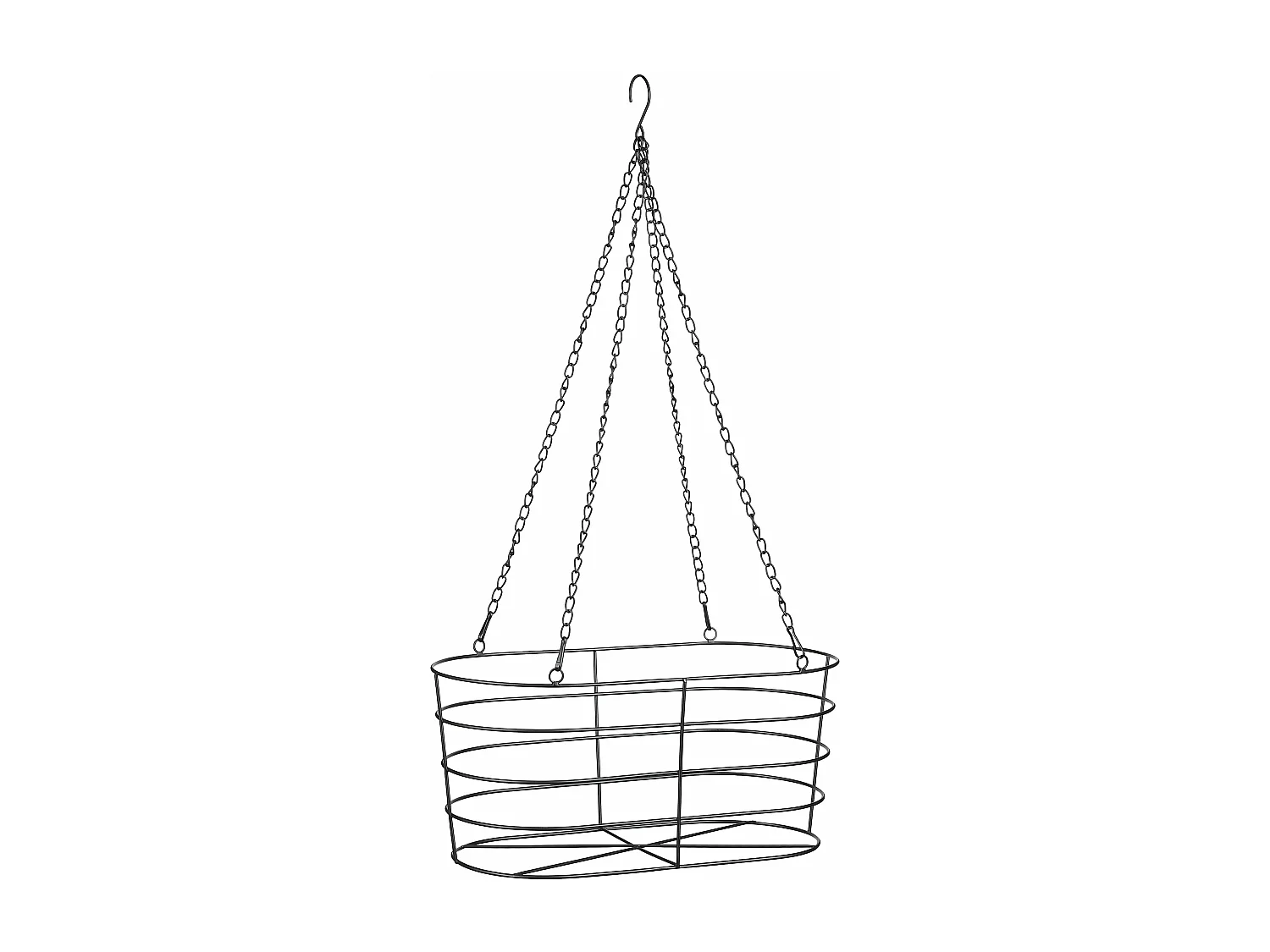 Plantenmand buiten van ijzer - 42,5 x 21 x 76 - Zwart - CALLEE