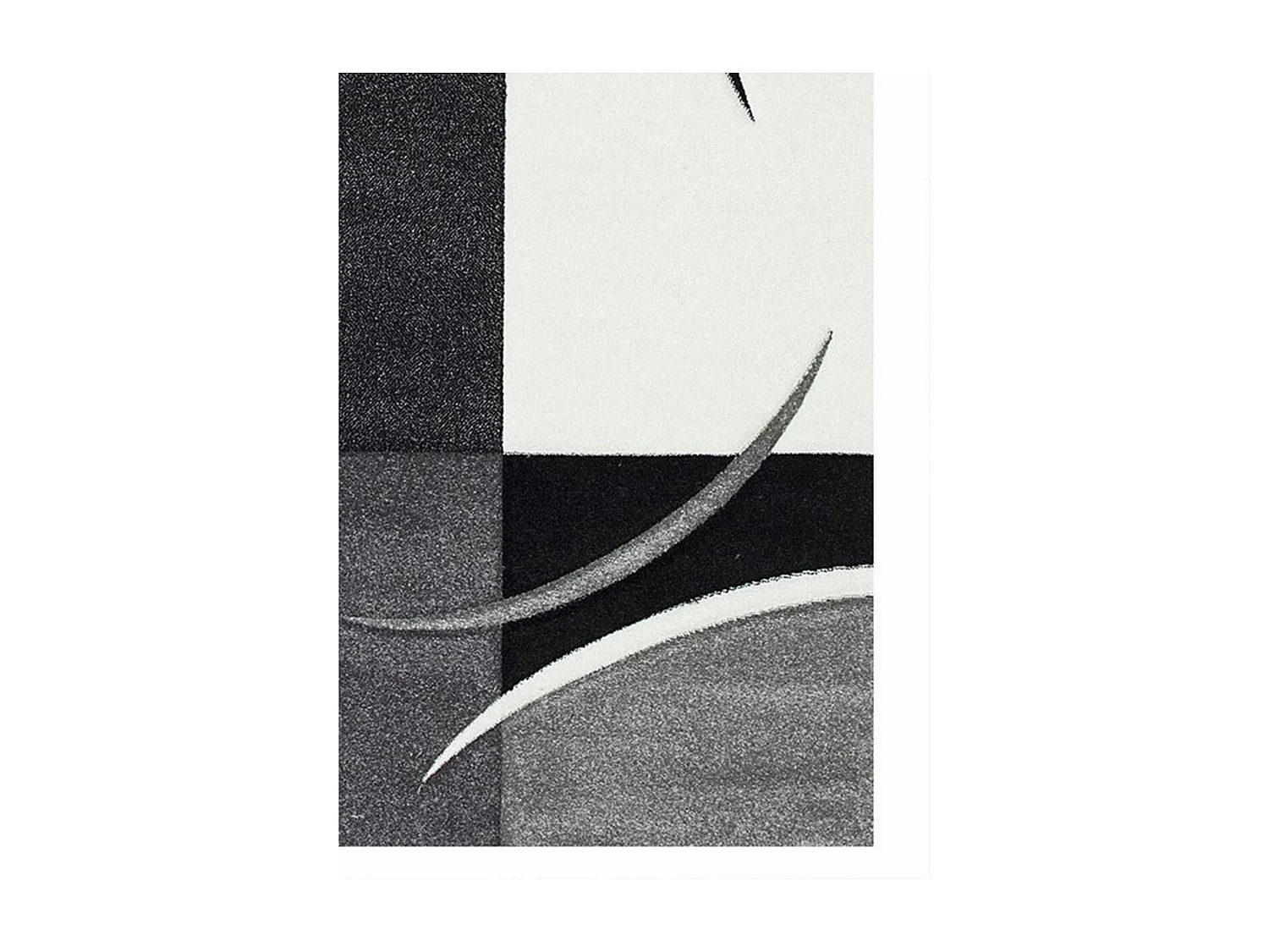 tapis salon 120x170 tissé gris rectangle motif géométrique ABSTRATA