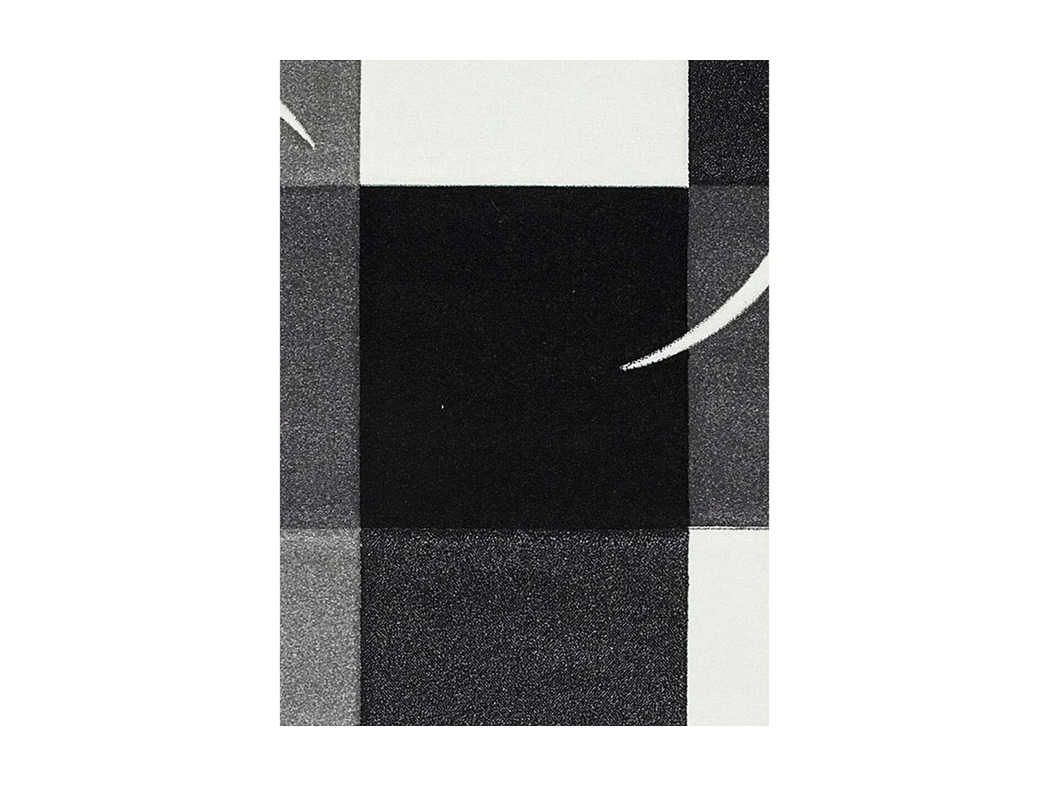 tapis salon 120x170 tissé gris rectangle motif géométrique ABSTRATA